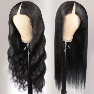 V-part wig 22" straight Mink Hair