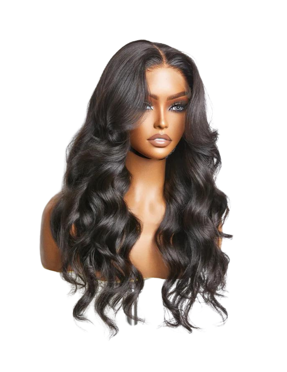 Mink hair 20″ 4×4 transparent lace loose wave wig