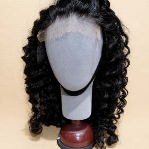 Virgin Hair 5x5 HD lace deep curly wig  16"