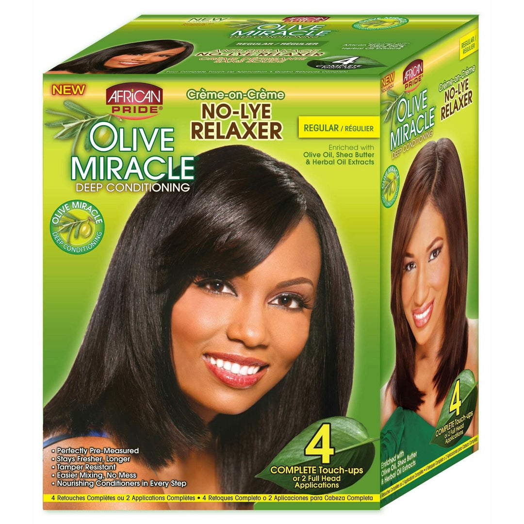AFRICAN PRIDE OLIVE MIRACLE No Lye Relaxer (REGULAR)