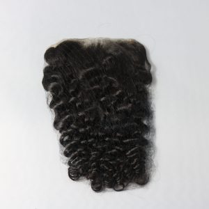 RAW HAIR 5X5 12' DEEP CURLY TRANSPARENT LACE