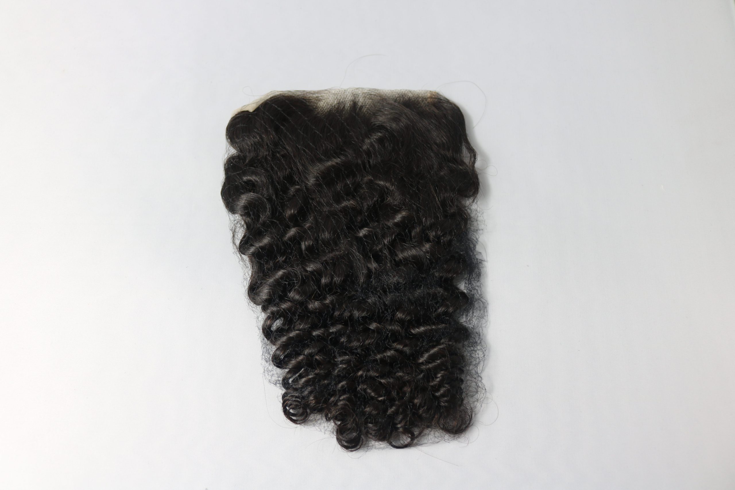 RAW HAIR 5X5 12' DEEP CURLY TRANSPARENT LACE