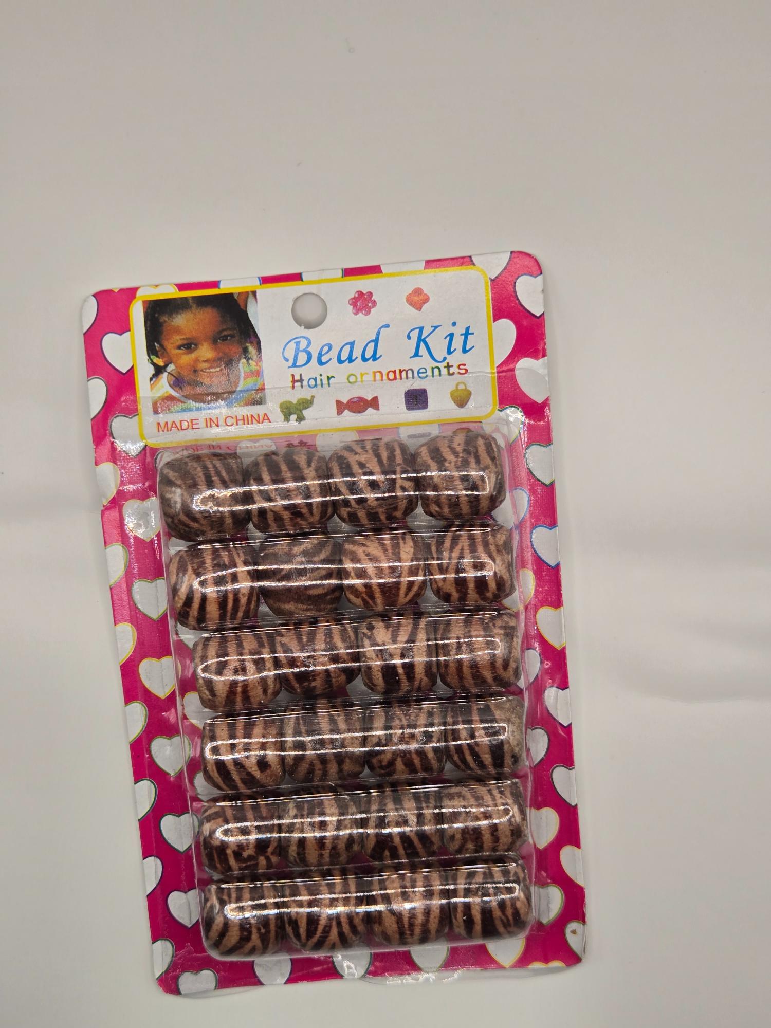 Painted wooden beads