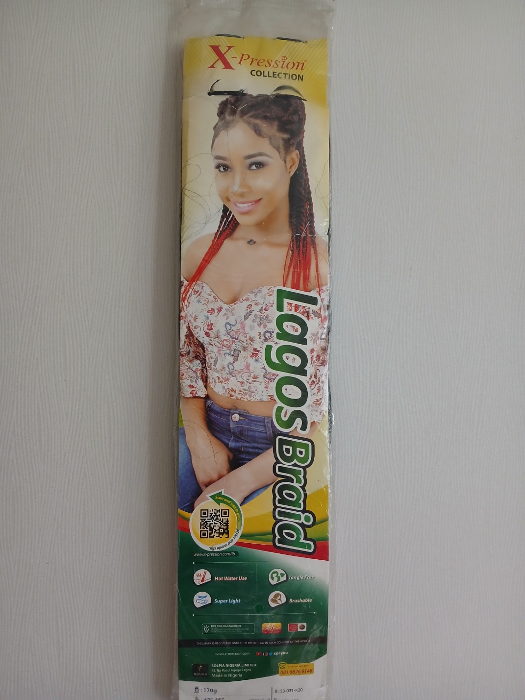 X-PRESSION PRE-STRETCHED BRAID. LAGOS BRAID 42” & 46"